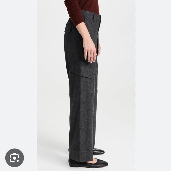 VINCE FLANNEL WIDE LEG RAVER PANT - Picture 2 of 13